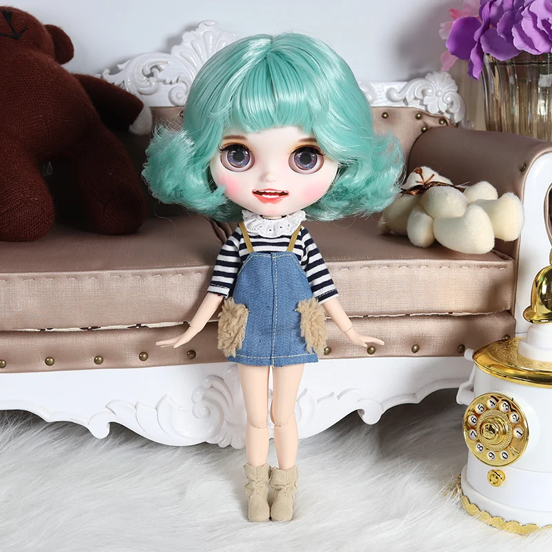 ICY Nude Blyth Кукла № 2 открытый рот с зубами резные губы матовые лица суставы тела