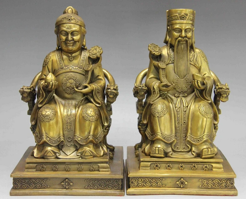 China Folk Pure Brass Copper Seat Tu Depo JI Cong Earth Of God Mother Buddha | Дом и сад