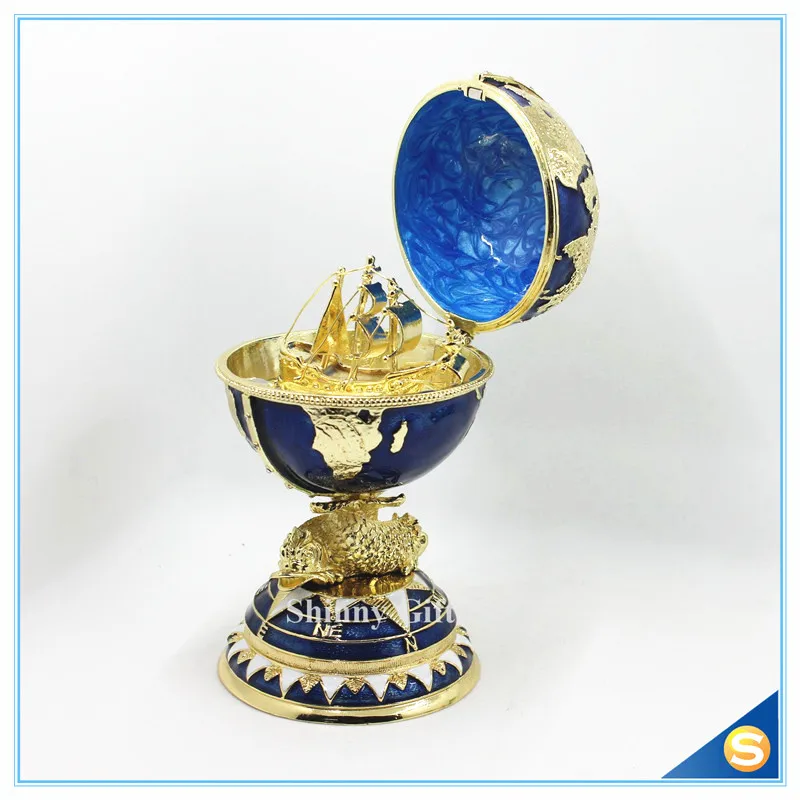 Sieradendoos - Doos - Faberge stijl Ei - Emaille, Messing, - Catawiki