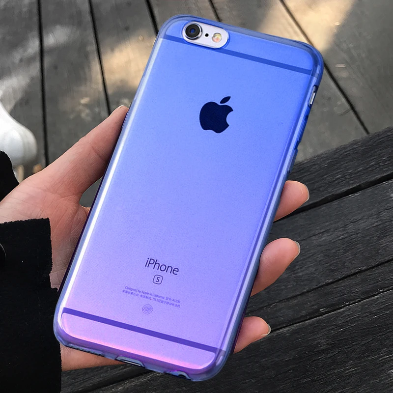 Простой Стиль телефон для Iphone 7 8 плюс мягкий прозрачный силиконовый чехол задняя