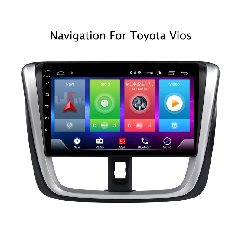 Best Full Touch Car Android 8.1 Radio Player For TOYOTA VIOS Yaris 2017 Vehicle GPS Navigation Video Multimedia Built In Bluetooth 2
