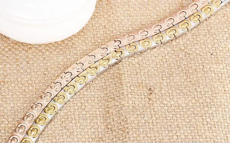 Магнитный браслет из нержавеющей стали под золото и розовое золото|chain bracelet|magnetic