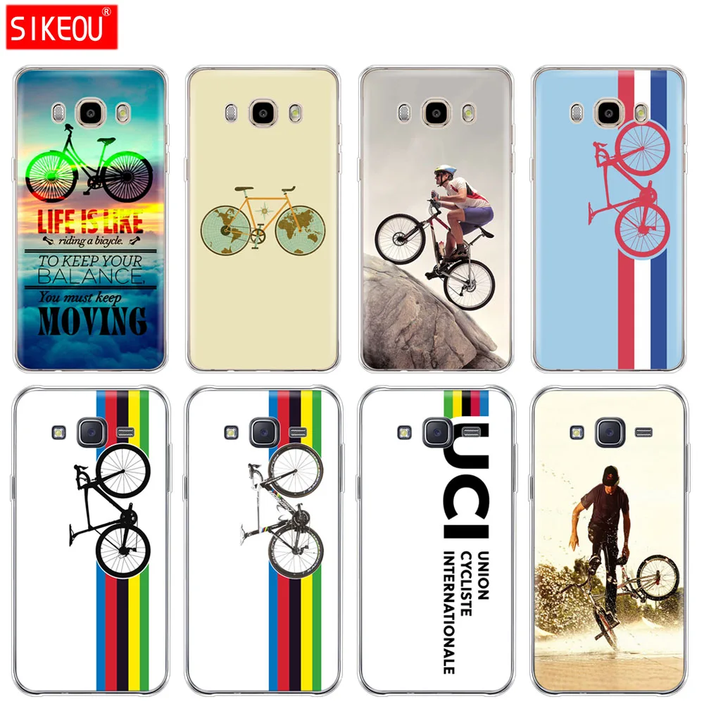 

silicone cover phone case for Samsung Galaxy J1 J2 J3 J5 J7 MINI 2016 2015 prime bike bicycle Stripes World Road Race
