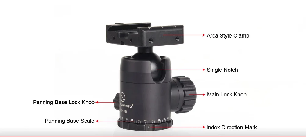 SUNWAYFOTO FB-28i штатив мини шаровая Головка для DSLR камеры Tripode шариковая головка Профессиональный алюминиевый монопод панорамная шаровая Головка