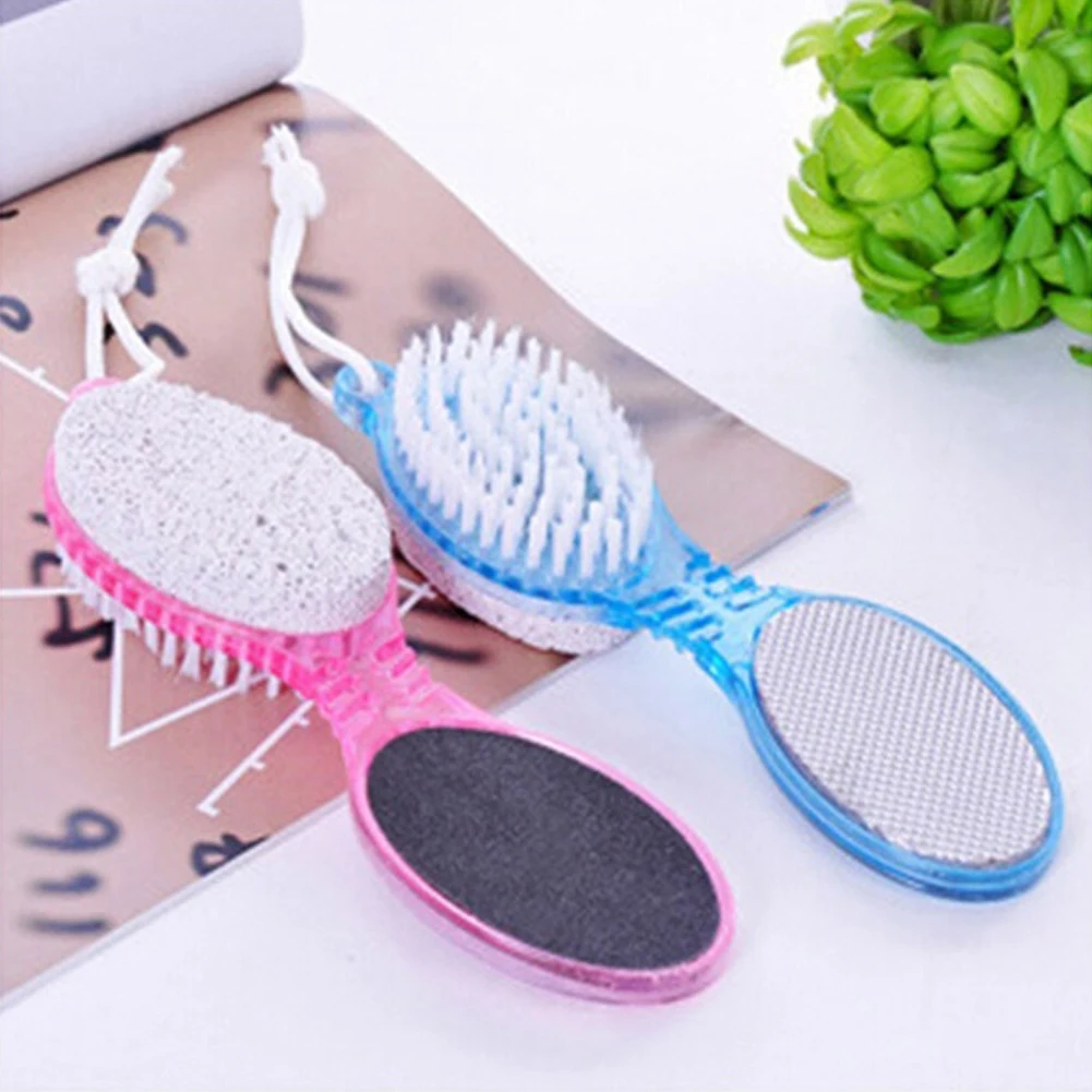 

New 4 in1 Foot Pumice Stone Dead Skin Remover Brush Pedicure Grinding Tool Foot Care Tool 1 Pcs