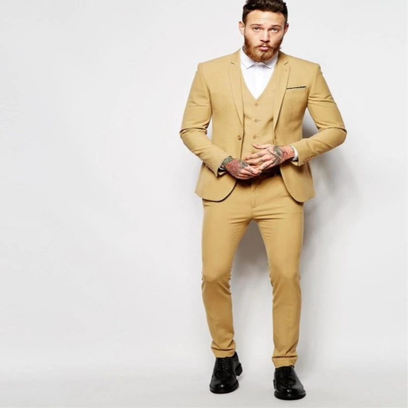 Tpsaade Handsome Men Suits 2020 Simple Fashion Groomsman Wedding Suits Best Men S Dinner Party Dress Jacket Pants Vest Tie Suits Aliexpress