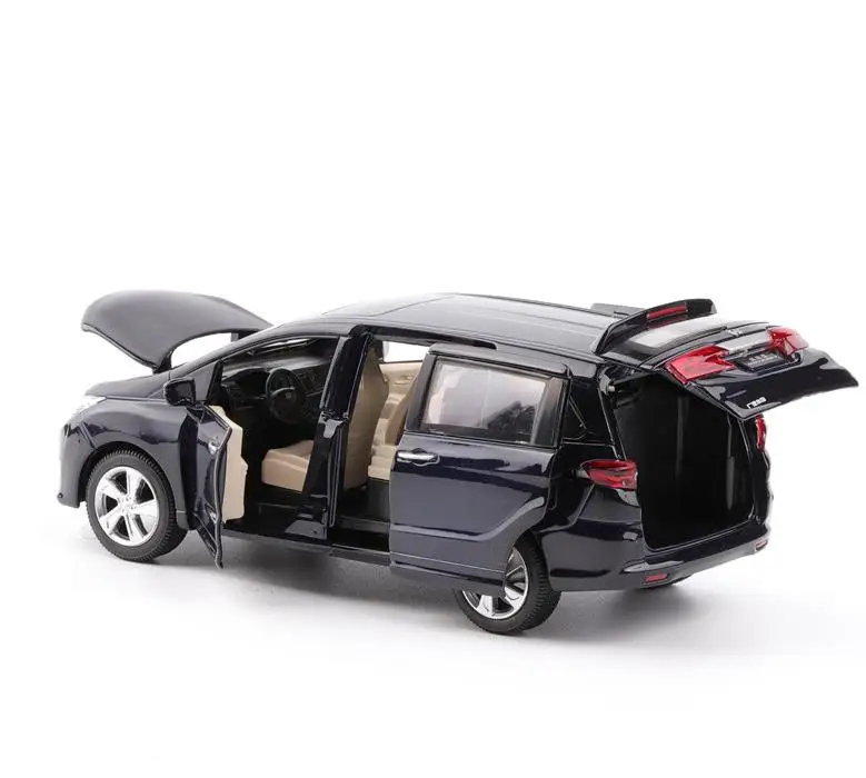 Beste 132 legering trek speelgoed auto model, hoge simulatie Honda Odyssey, musical   flashing 6 open de deuren, diecast metal, gratis verzending