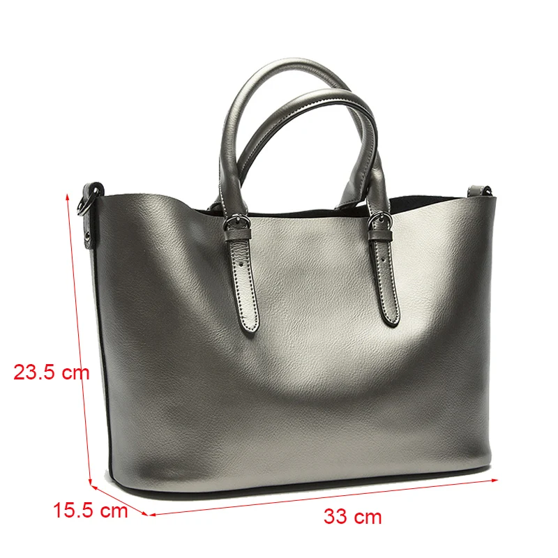 Silver Genuine Leather Shoulder Bags for women 2018 High Quality Luxury Handbags Messenger Bag Big Tote Ladies Hand Bags bolsas Silver Genuine Leather Shoulder Bags for women 2018 High Quality Luxury Handbags Messenger Bag Big Tote Ladies Hand Bags bolsas