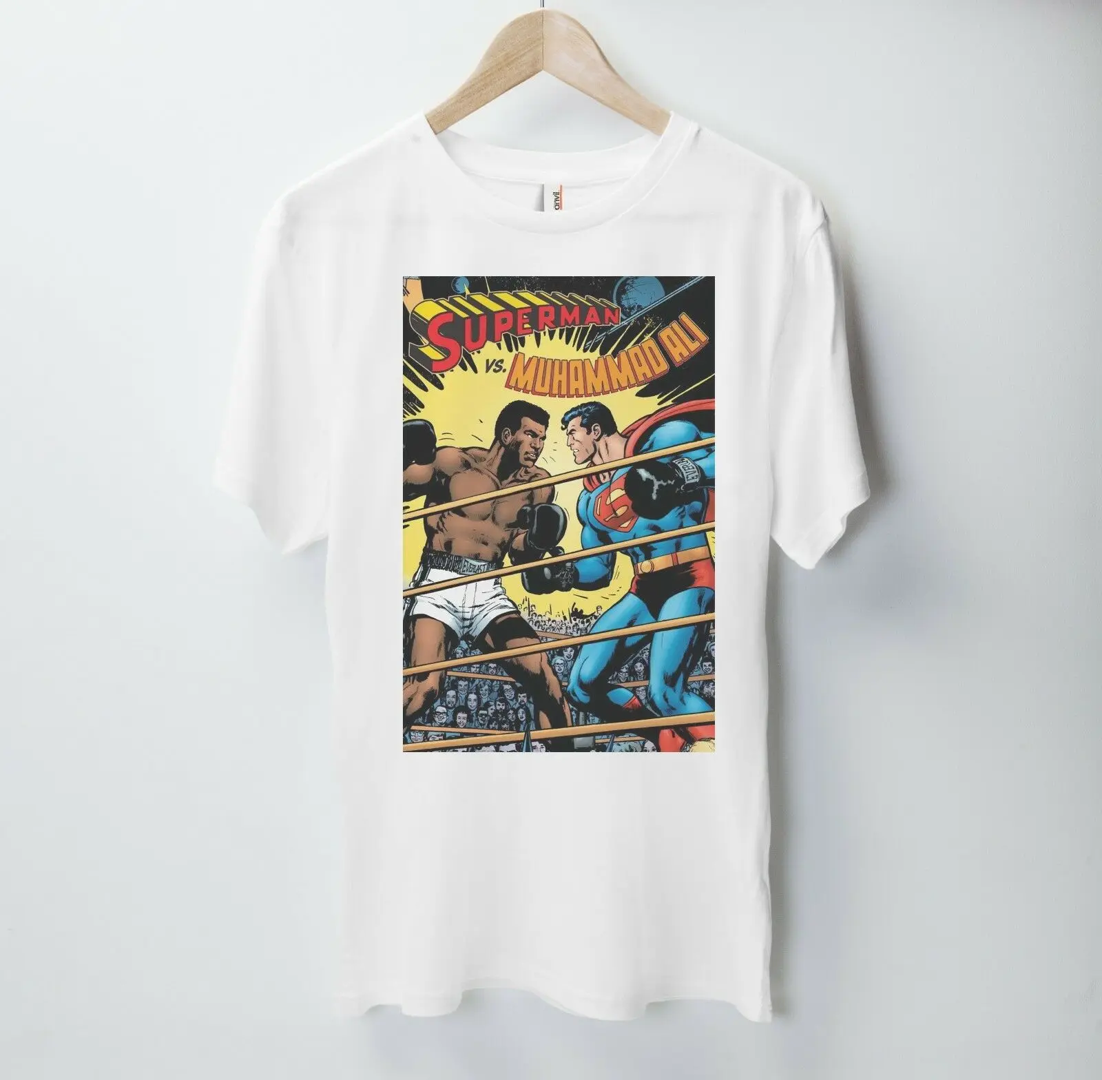 

2019 Fashion Superman Vs. Muhammad Ali T Shirt Gym Muscle Workout Punisher Deadpool Box Tee Hoodie