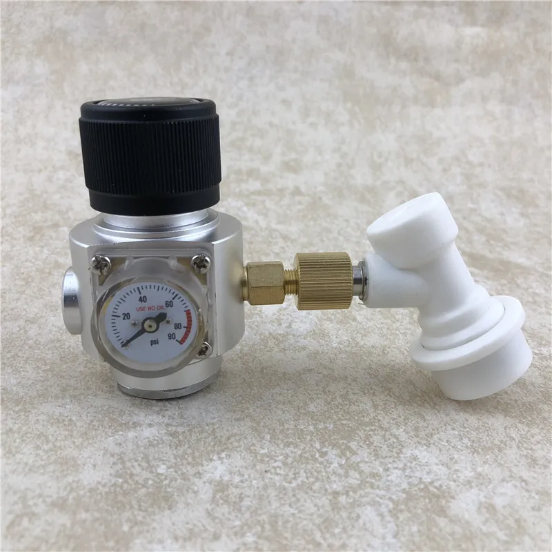 Homebrew CO2 мини газовый регулятор бочонок 0-90PSI с шаровым замком для пивного крана