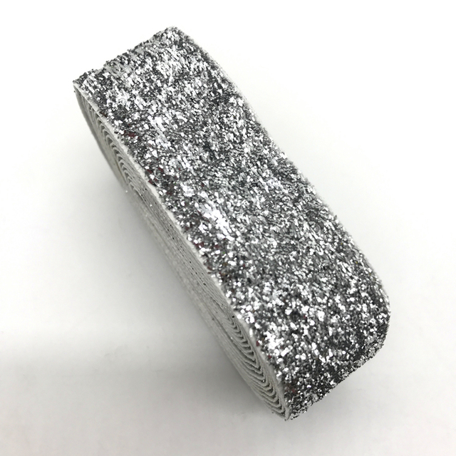 1Inch 25mm Glitter Velvet Ribbon Headband Clips Bow Wedding Christmas Decoration Pick Colors