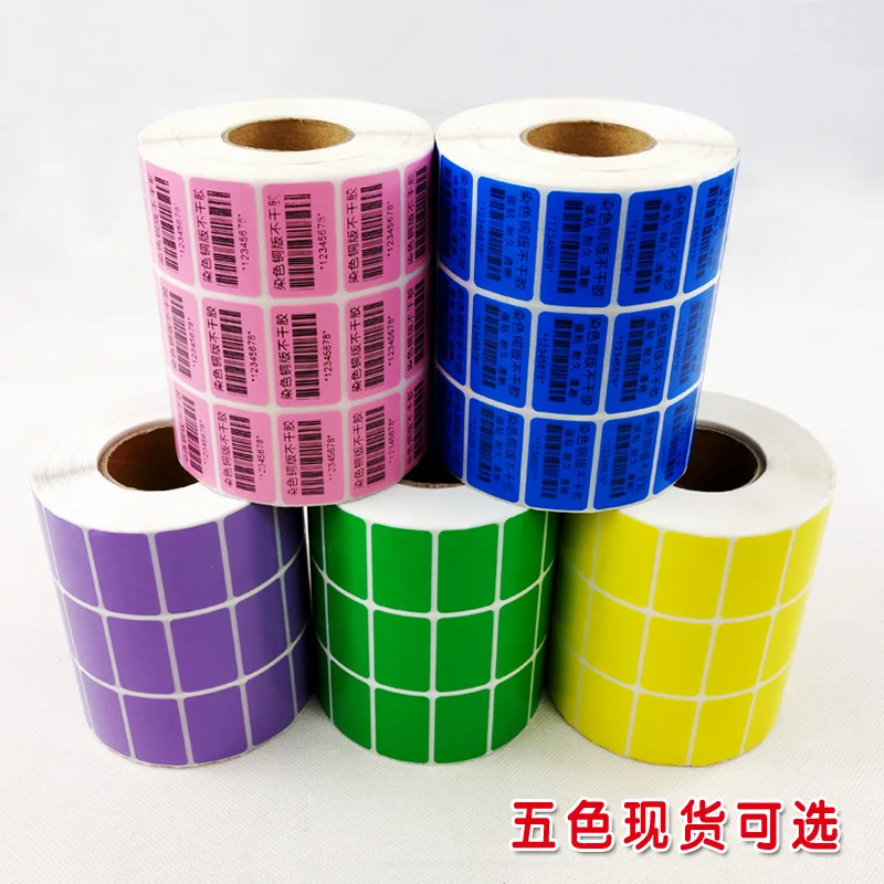 6 colors for 32 mm x 19 mm (5000 labels), thermal transfer stickers for zebra/TSC label printer, Ribbon required Print Sticker