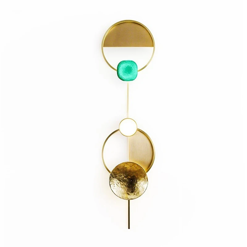 

Post Modern Light Luxury Wall lamps Living room Wall lights Creative Fashion Designer Deco Full Copper Bedroom LED Wall lights