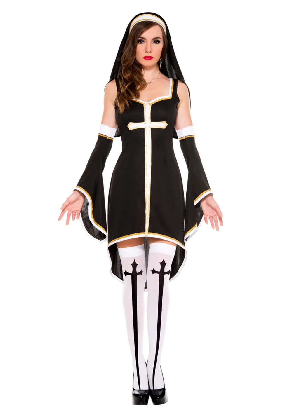 Женский костюм Sinfully Hot Nun маскарадный на Хэллоуин|dress up|dresses dressdress dress |