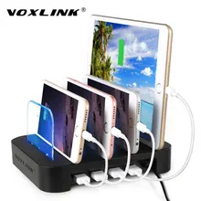 VOXLINK Универсальный Мульти-Порты и разъёмы зарядка через usb Station 4-Порты и разъёмы USB Зарядка Док-станция для зарядки стенд подходит для всех смартфонов Планшеты