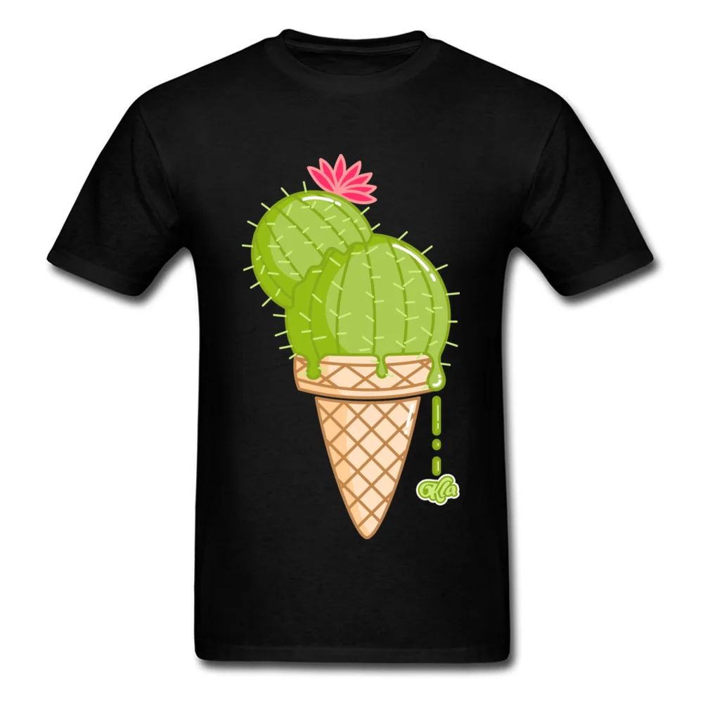 

Green Plant Cactus Cream Print T-Shirts For Student Funny Famous Brand Casual Tops T Shirt Create Design Boys Cartoon Tops Tees