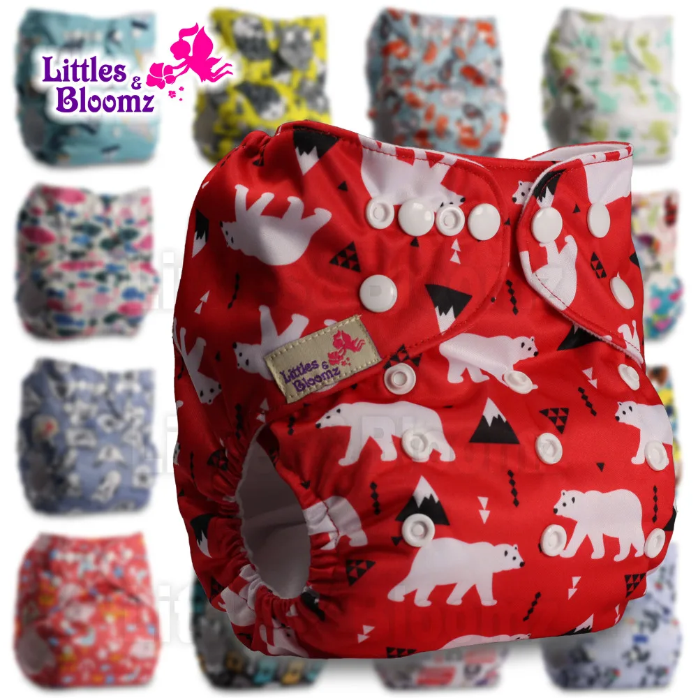 

2019 New Baby Cloth Pocket Nappy Reusable Washable Diaper Waterproof Cover Nappies Diapers Wrap One Size By Littles&Bloomz