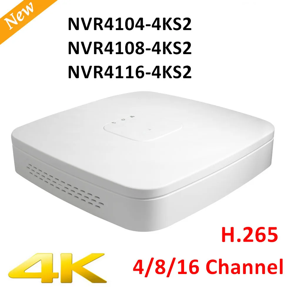 Оригинальный экспортный вариант DH NVR4104-4ks2 NVR4108-4ks2 Smart 1U мини NVR H.265 8mp 4ch/8ch NVR без логотипа