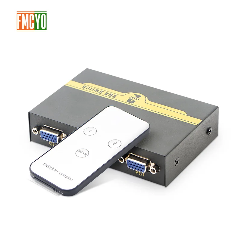

Kvm Switch VGA 2 Port USB 2.0 KVM Switch 1600P VGA Switcher Splitter Box for Keyboard Mouse