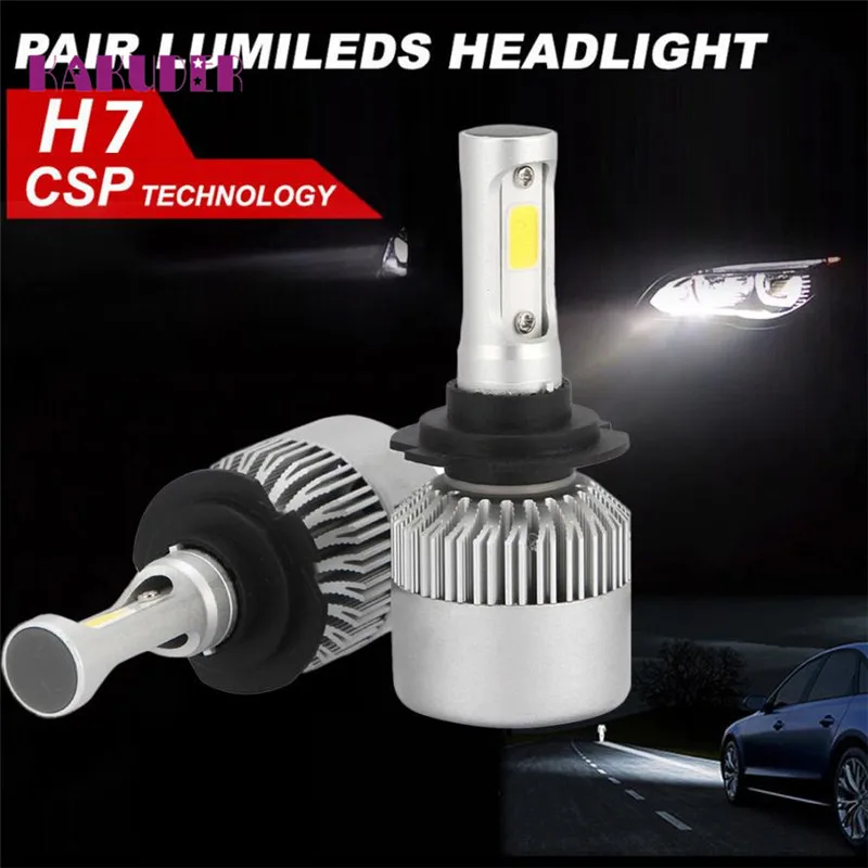 2017 car styling H7 120W LED Headlight KIT High Power Replace Halogen Xenon 12000LM may03