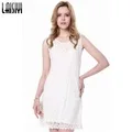 LAISIYI Черное Сетчатое прозрачное кружевное платье с цветочной вышивкой Vestido De Renda DR10120