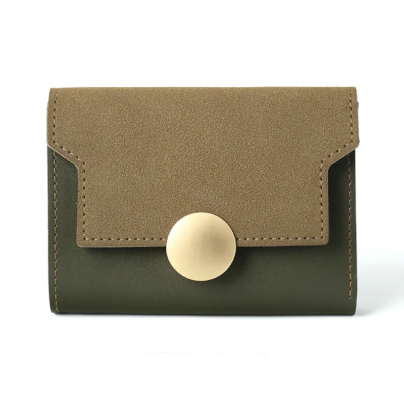 

DUDINI Short Simple Retro Money Bag Korean Style Lady Clutch Wallet Soft Matte LeatherWomen Thin Card Holder Wallet Coin Pocket