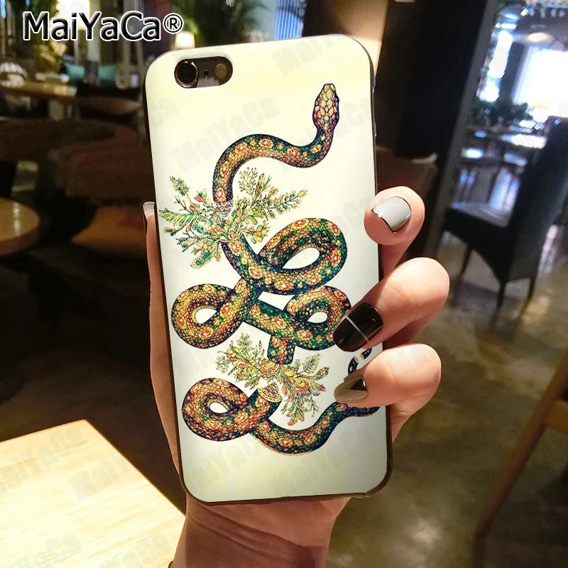 MaiYaCa Животное змея и папоротник чехол Защитный чехол для телефона s Coque Capa для Apple iphone 11 pro 8 7 66S Plus X 55S SE XS XR XS MAX - Цвет: 5