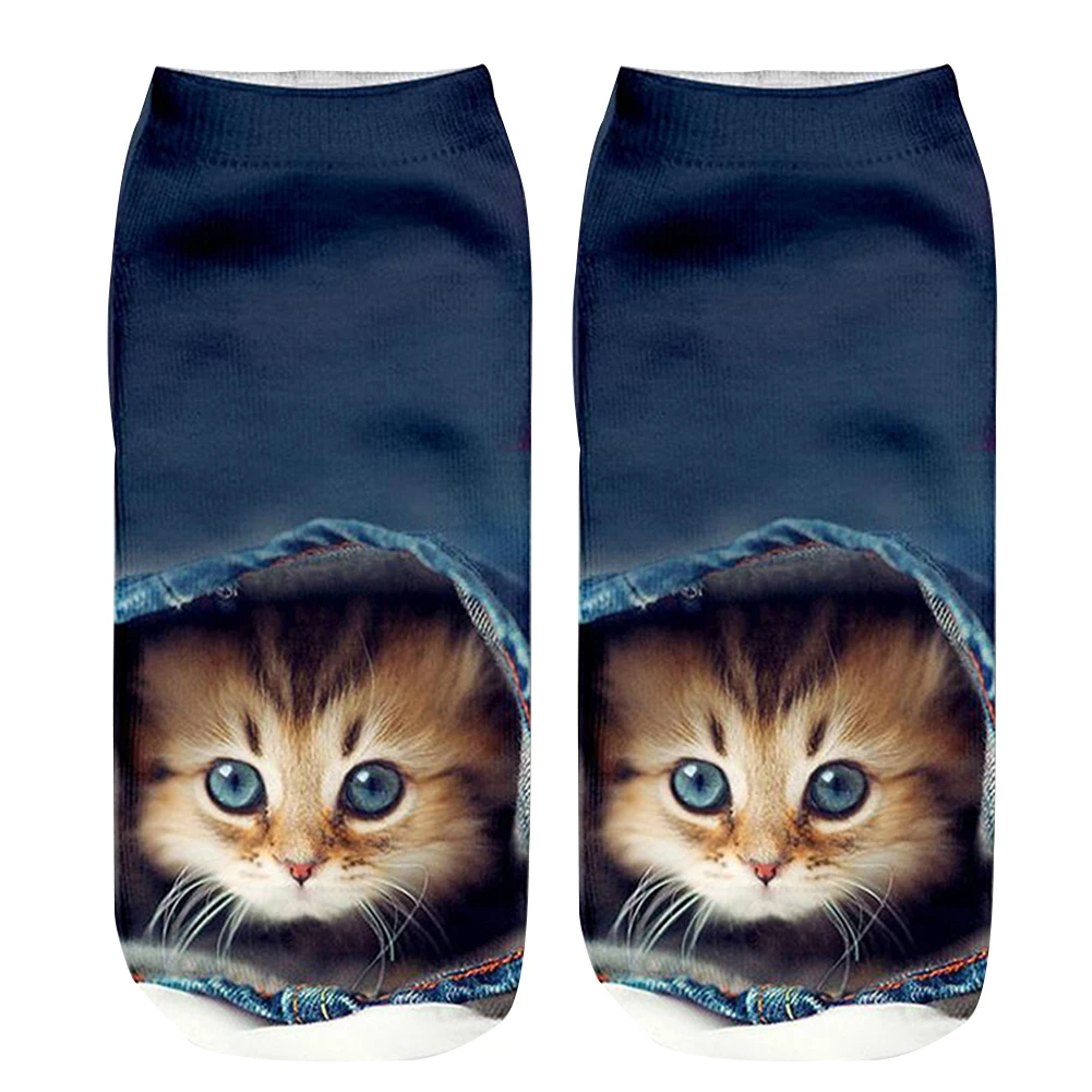 

Unisex 3D Pattern Socks Cat Pattern Elastic Lovely Cartoon Adult Anti-slip Ankle