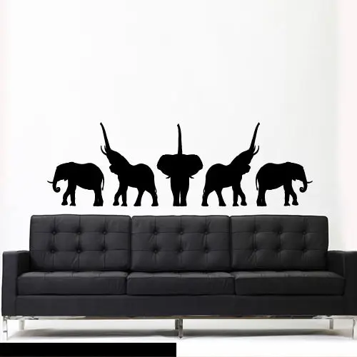 Elephant Vinyl Wall Decal Elephant Animals Africa Safari Dorm Mural