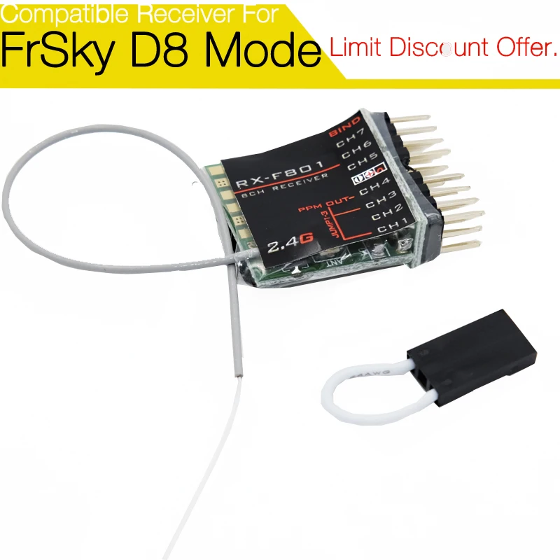 FrSky джемпер D8 совместимость 4/8 канальный приемник AC401/F80/F802er для FrSky X9D/X9D P/QX7, XJT, DFT, DJT, метил-dht модули