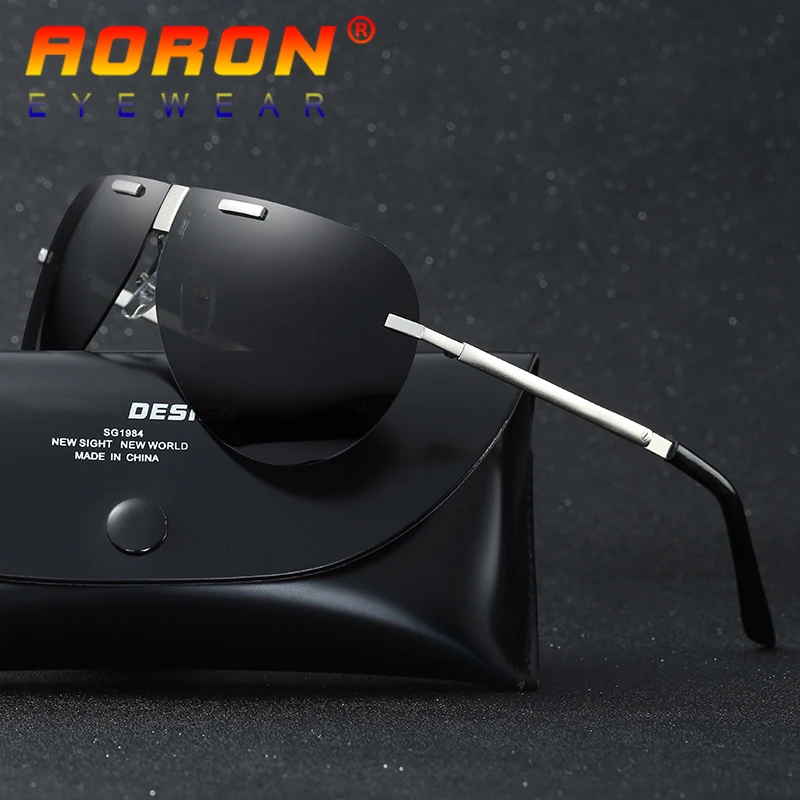 

AORON Brand Design Men Polarized Sunglasses Driving Goggles UV 400 Mirrored Foldable Glasses oculos de sol Eyewear A391