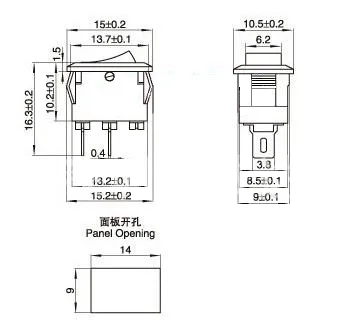 10 шт. KCD11 перфоратор 2pin ВКЛ-ВЫКЛ 3A 250 В 10*15 мм маленькая лодка кулисный переключатель 10x15 выключатель питания белый красный и черный