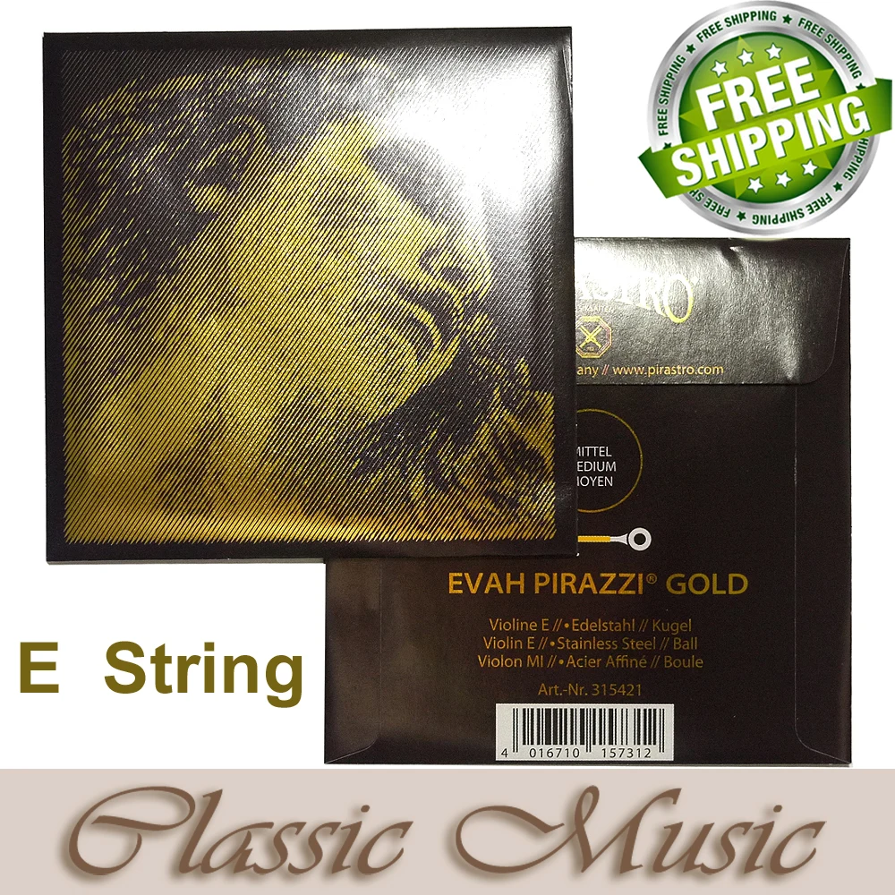 

Free shipping ,Evah Pirazzi Gold Violin String , E string (315421), made in Germany