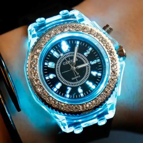 Led Flash Fashion Luminous Watch Personality trends students lovers jellies woman men's watches light WristWatch dropshipping