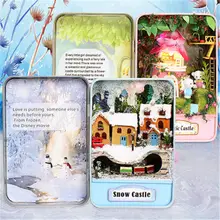 Симпатичные сказка мечтательный красивый DIY хижине жесть мини-дом с фабрики микро пейзаж Творческий модель мини кукольный дом