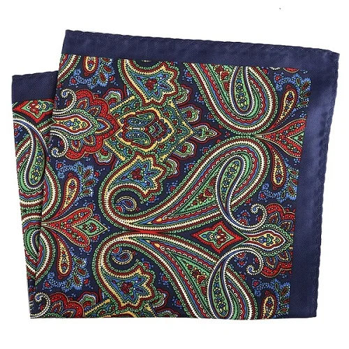 PH003 Pocket Square Портной Смит Роскошные 33X33 см большой платок Пейсли Цветочный горошек карманные квадраты из микрофибры трафаретной печати мужские носовые платки - Цвет: PH003 Pocket Square