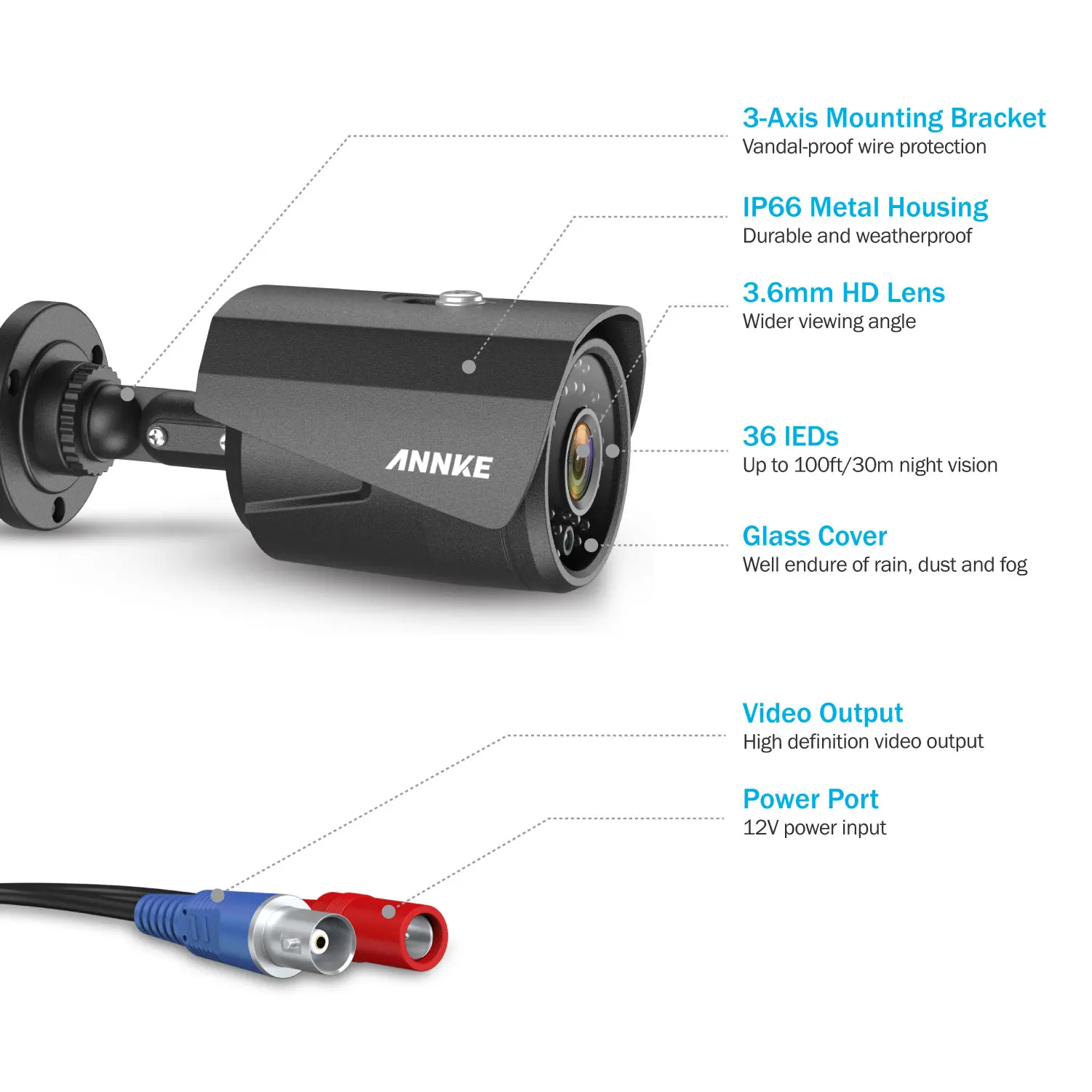 ANNKE HD 720P 8CH 5в1 DVR система безопасности TVI 1.3MP наружные погодостойкие камеры CCTV с