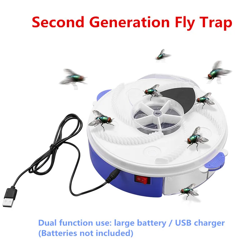 

USB Electric Fly Trap+1PCS Bait Automatic Fly Catcher Repellent Fly Cage Pest Device Insect Fly Killer Pest Control Fast Deliver