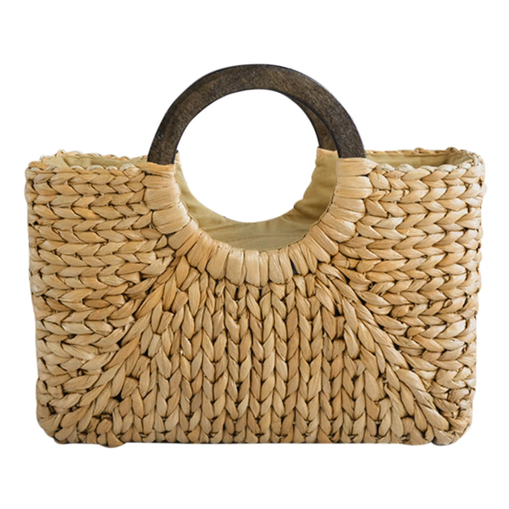 

Tote Small Square Gift Women Bag Fashion Zipper Shoulder Solid Straw Handbag Cross Body Shopping Simple Beach Outdoor