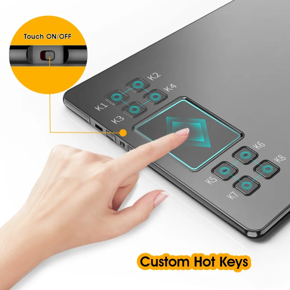 Tablet Gráfico Veik A50 Ensino e Educação Online Caneta Passiva 8192 Níveis Compatível com Android Tablets Digitais para Desenho - Imagem 2