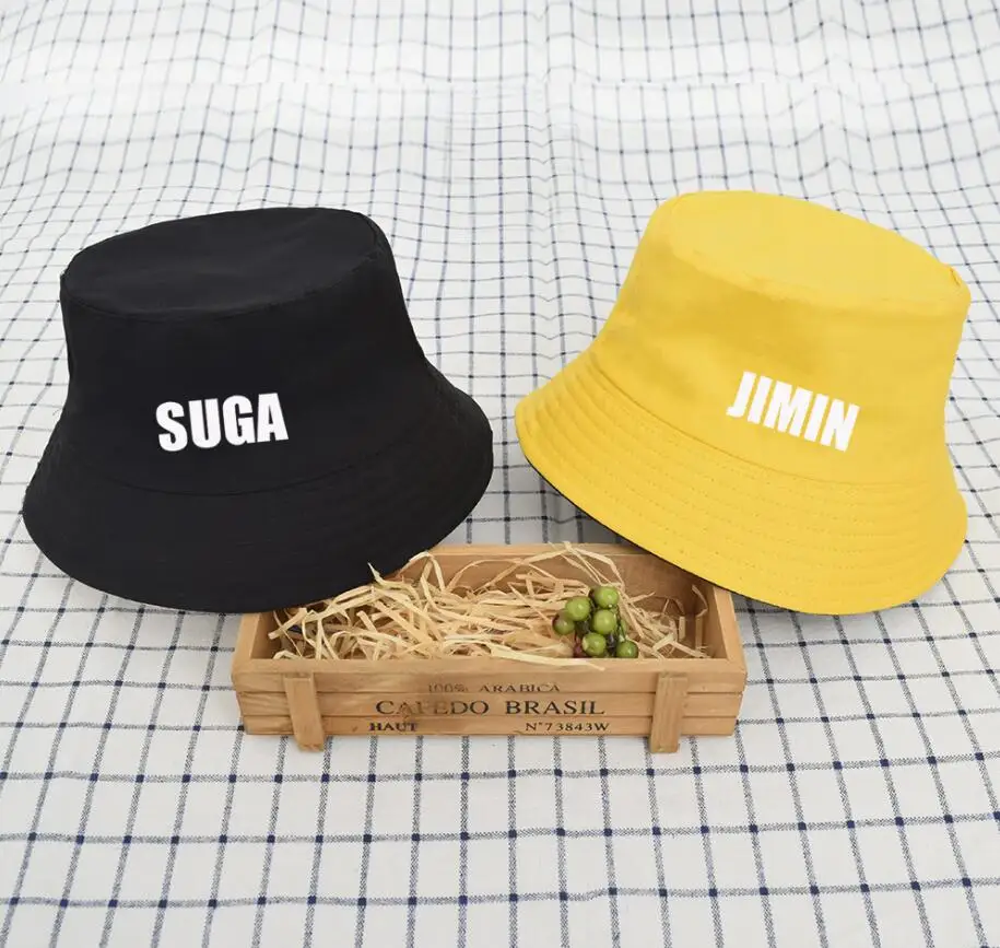 2018 Bts Bt21 Hat Black\u0026yellow Bucket 