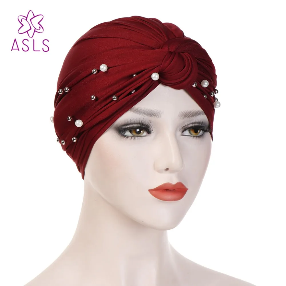 New Fashion women Muslim Headscarf Indian braid Head wrap With Beads Chemotherapy turban Hair accessories Free Shipping design brand new hijab scarf shawls for women muslim headscarf wraps tassel printed stoles foulard malaysia tudung free shipping