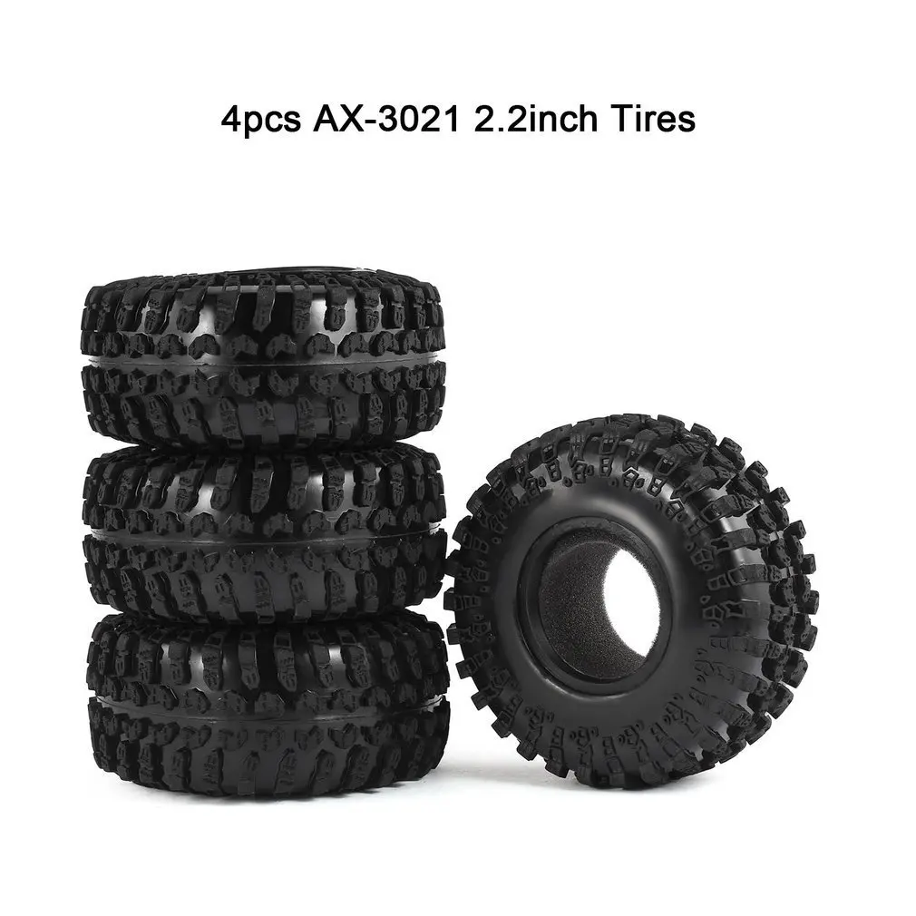 

4pcs/set 2.2 Inch AX-3021 Rubber Tire RC Cars Tyre for 1/10 Axial SCX10 RR10 Wraith 90056 90045 RC Rock Crawler Truck Tires New