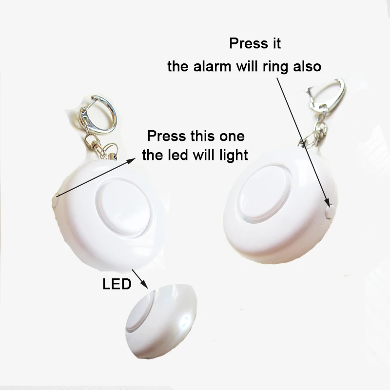 KopiLova Women 120dB Personal Alarm Anti-rob Self Defense Alarm Attack Protection Key Chain Alarm for Elderly Kids