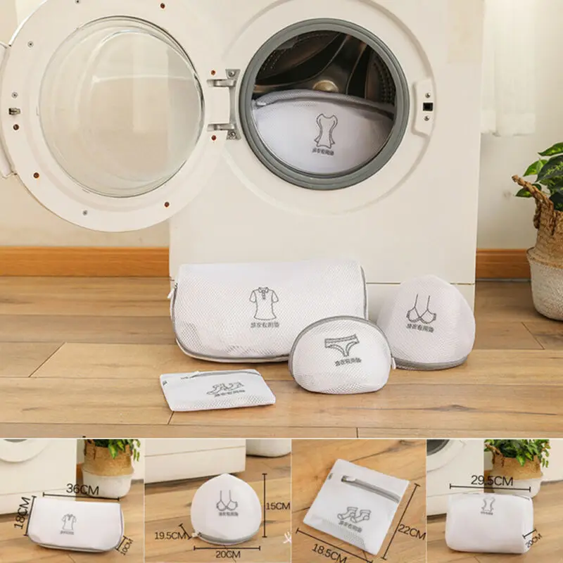 

Embroidery Reusable Laundry Mesh Clothes Underware Protect Bra Sock Wash Bag New