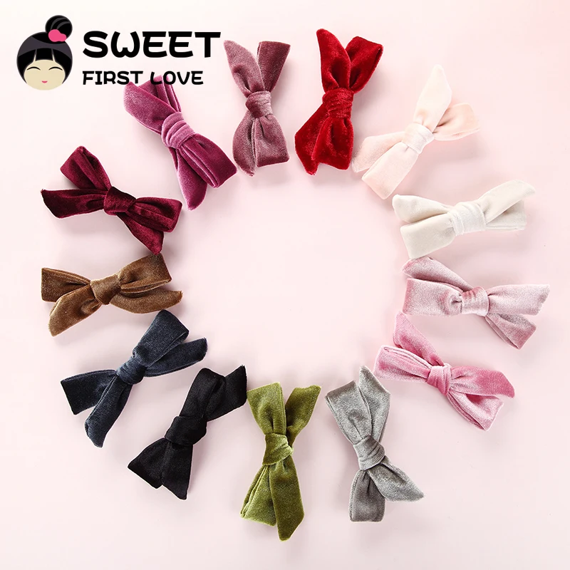 

13 pcs/lot New Bows Velvet Hair Clips Fashion Bowknot Hairpins For Women Girls Hair Accessories Lovely Bow Hair Barrettes