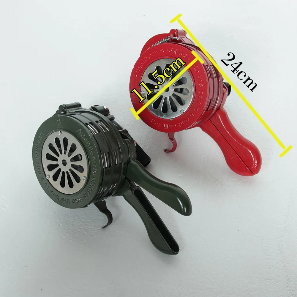 

FGHGF NEW Green Aluminium alloy Crank Hand Operated Air Raid Emergency Safety Alarm Siren Home Self Protec