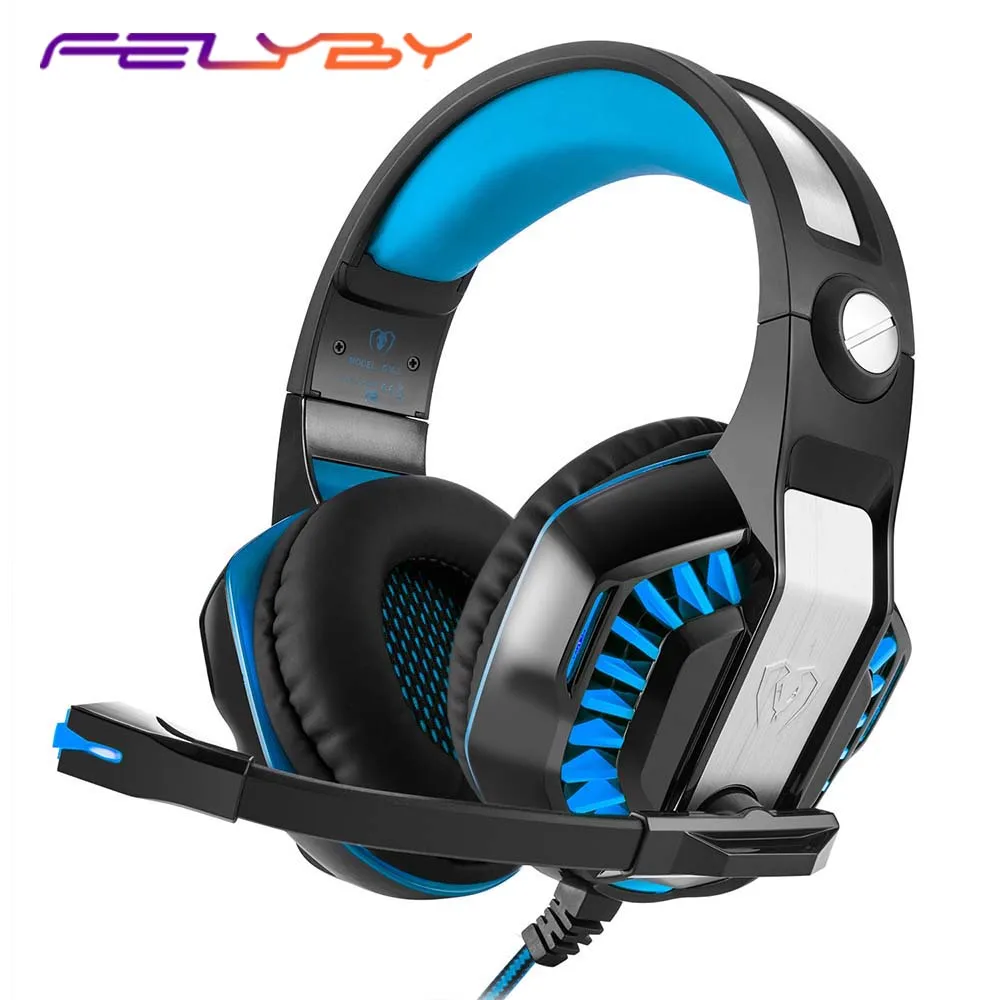 

FELYBY GM-2 USB+3.55mm Headset Cable Game Headphones Wired Microphone Headphones with microphone