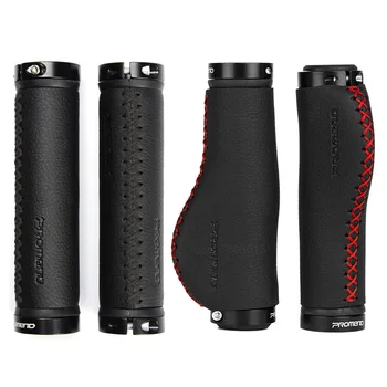 

PROMEND Leather Cycling Lock Sleeve Mountain Bicycle Handlebar Grips End Plug Mtb Accessories Parts Road Bike Handle Bar Cover