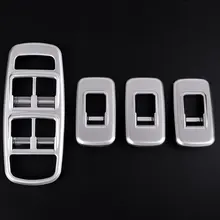 For Jaguar XE 2015 2016 2017 Accessories Matte Chrome Window Button Panel Cover Trim Car Styling